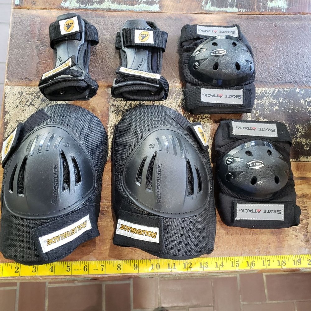 Vintage Protective Gear 6 pc Rollarblade Knee Pads L Wrist Guards and Elbow Pads